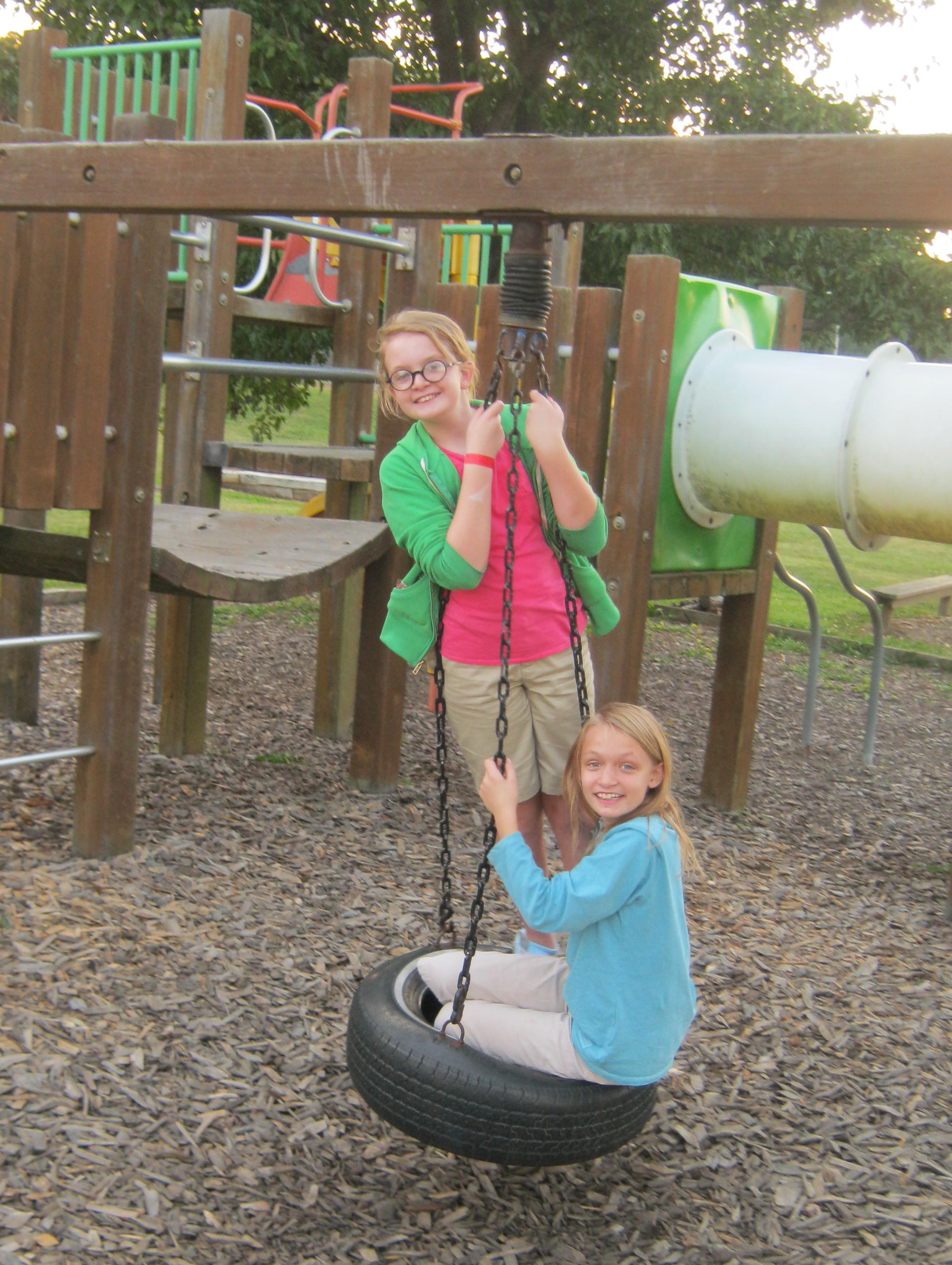 2013-09-06 Trout Lodge JnC tire swing.jpg